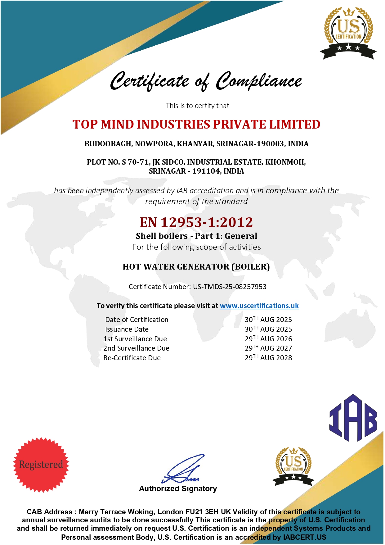 Certificate 10